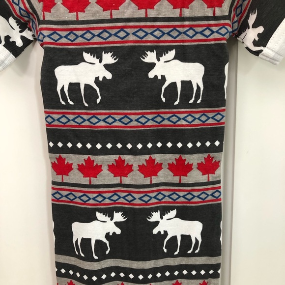 NWT LAZY ONE Moose Fair Maple Infant Romper - Picture 7 of 10